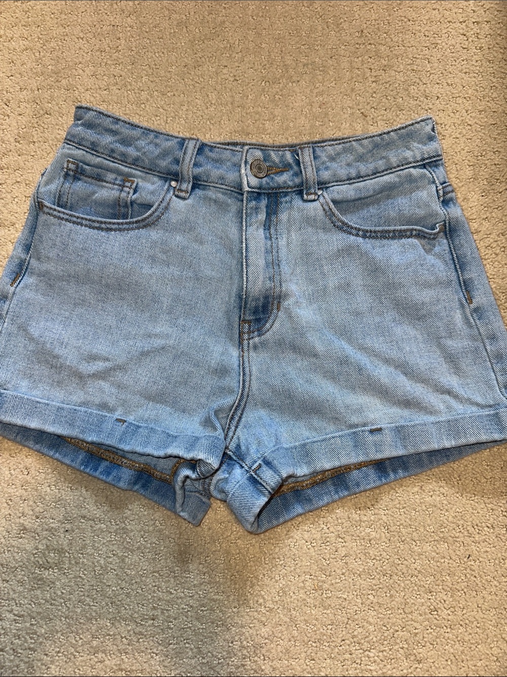 PacSun Light Blue Denim Mom Shorts